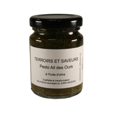 Artisanal Wild Bear Garlic Pesto from the Jura Vaudois with olive oil